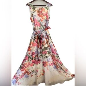 Tahari Azalea Garden Party Fairy Whimsical Romantic Cottagecore Dress Ethereal